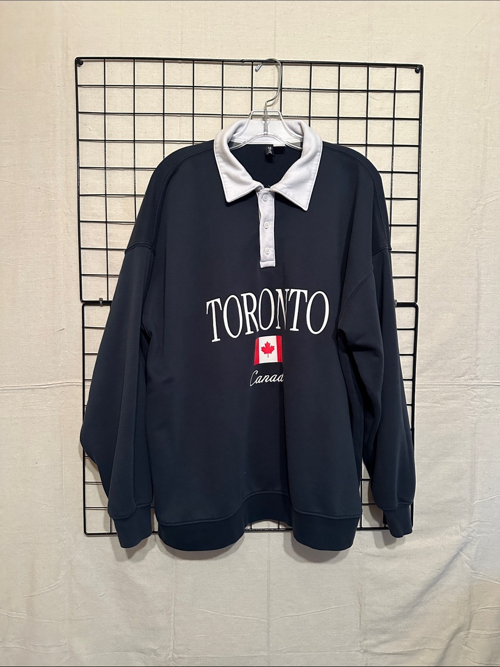 Toronto Canada Divided Navy Sweatshirt with White Collar 🇨🇦